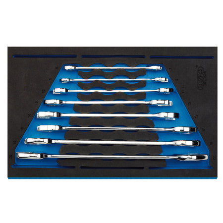 Open Ended Spanner Set in 1/4 Drawer EVA Insert Tray (8 Piece): Model No. IT-EVA41