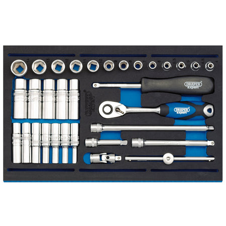1/4" Socket Set in 1/4 Drawer EVA Insert Tray (32 Piece): Model No. IT-EVA45