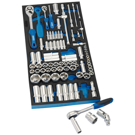 1/4", 3/8", and 1/2" Socket Set in Full Drawer EVA Insert Tray (84 Piece): Model No. IT-EVA49