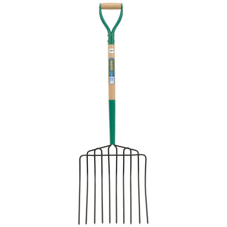 DRAPER 10 Prong Manure Fork with Wood Shaft and MYD Handle: Model No.AF10PSF/I