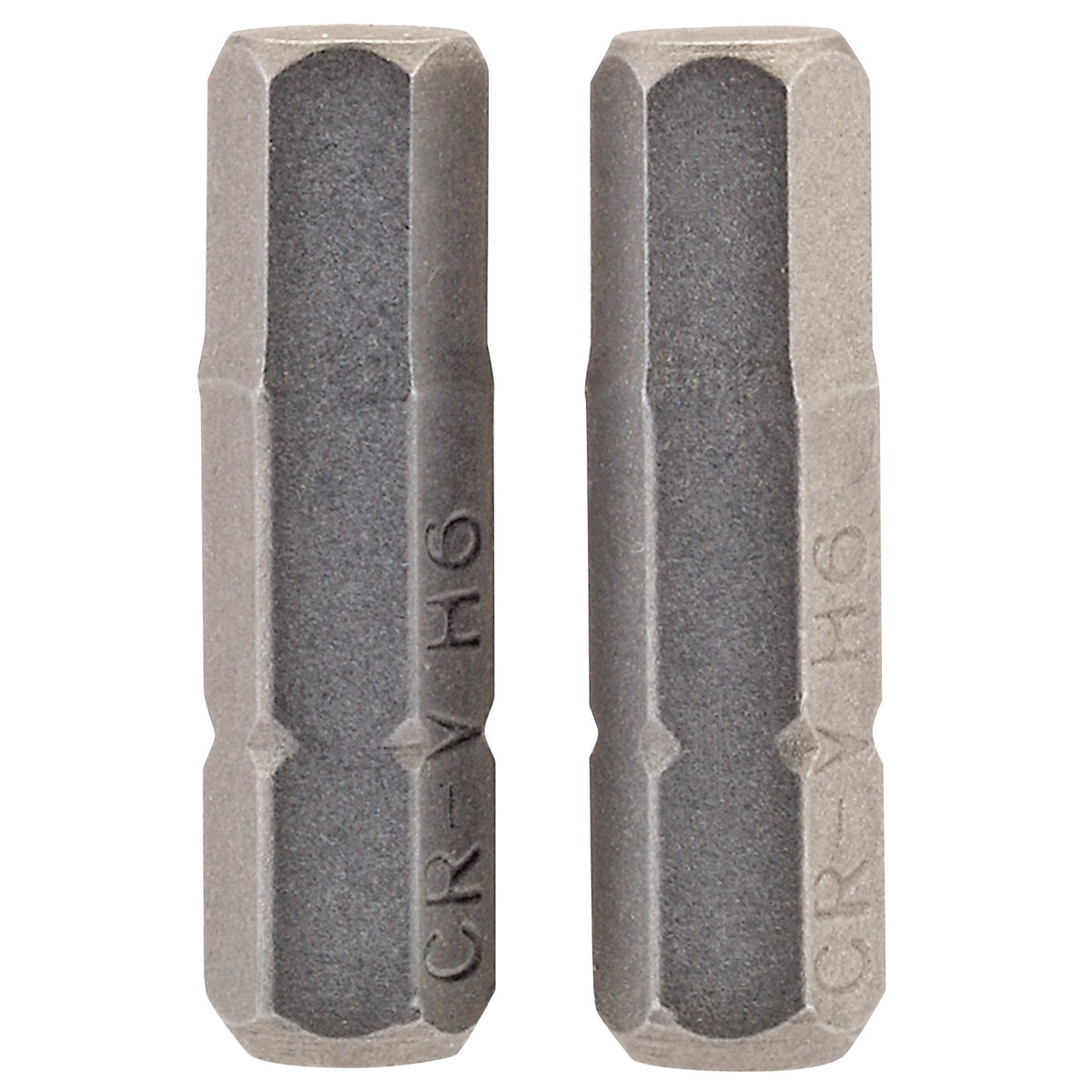 6mm 1/4" Hex. Hexagonal Insert Bit 25mm Long x 2: Model No. 25HX/2/B