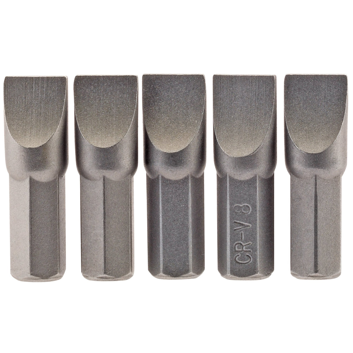 8.0mm 1/4" Hex. Plain Slot Insert Bit 25mm Long x 5: Model No. 25PS/5/B