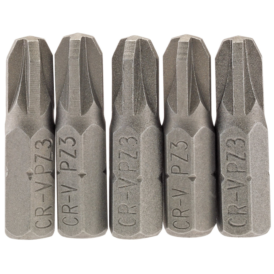 No.3 1/4" Hex. PZ Type Insert Bit 25mm Long x 5: Model No. 25PZ/5/B