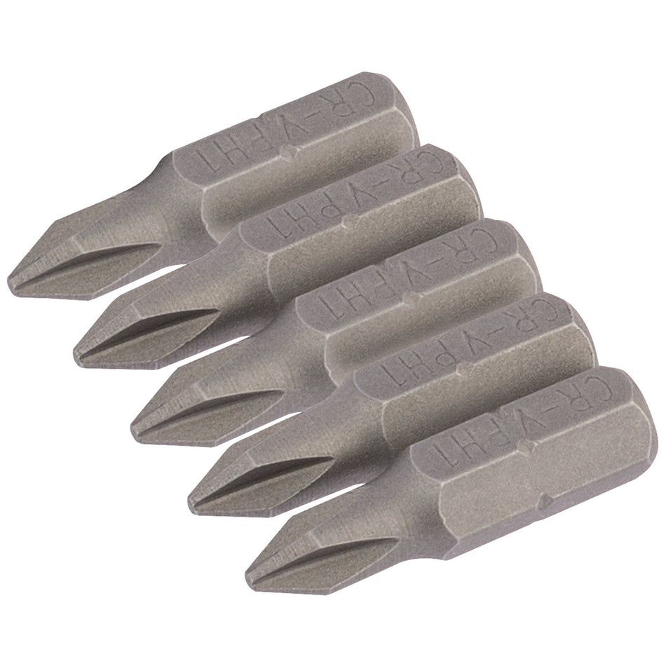 No.1 1/4" Hex. Cross Slot Insert Bit 25mm Long x 5: Model No. 25CS/5/B