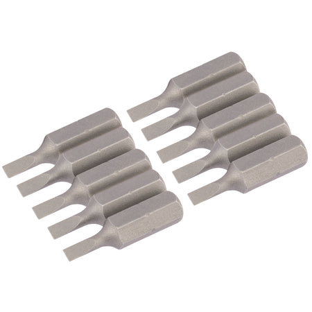 3mm 1/4" Hex. Plain Slot Insert Bit 25mm Long x 10: Model No. 25PS/10/B