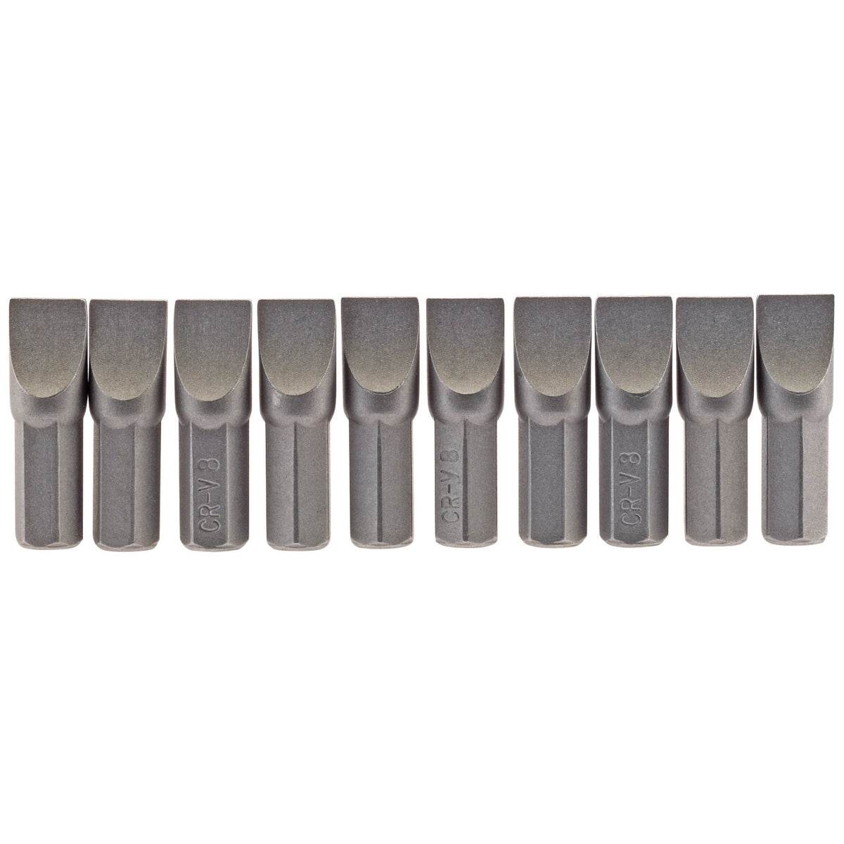 8mm 5/16"" Hex. Plain Slot Insert Bit 25mm Long x 10: Model No. 25PS/10/B