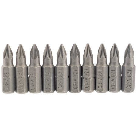 No.1 1/4" Hex. PZ Type Insert Bit 25mm Long x 10: Model No. 25PZ/10/B