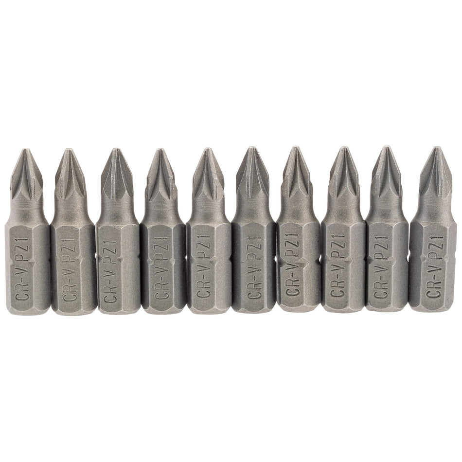 No.1 1/4" Hex. PZ Type Insert Bit 25mm Long x 10: Model No. 25PZ/10/B