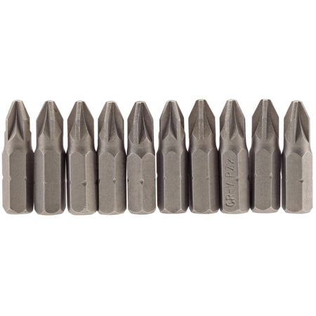 No.2 1/4" Hex. PZ Type Insert Bit 25mm Long x 10: Model No. 25PZ/10/B