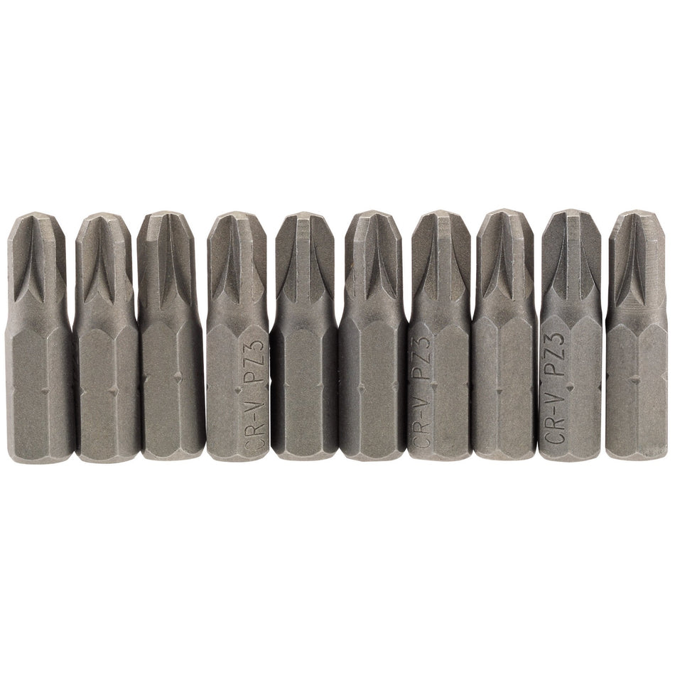 No.3 1/4" Hex. PZ Type Insert Bit 25mm Long x 10: Model No. 25PZ/10/B
