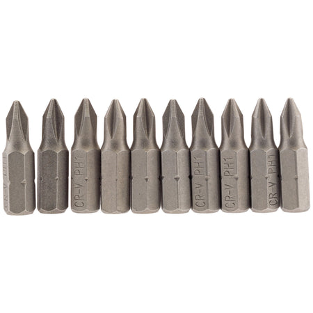 No.1 1/4" Hex. Cross Slot Insert Bit 25mm Long x 10: Model No. 25CS/10/B