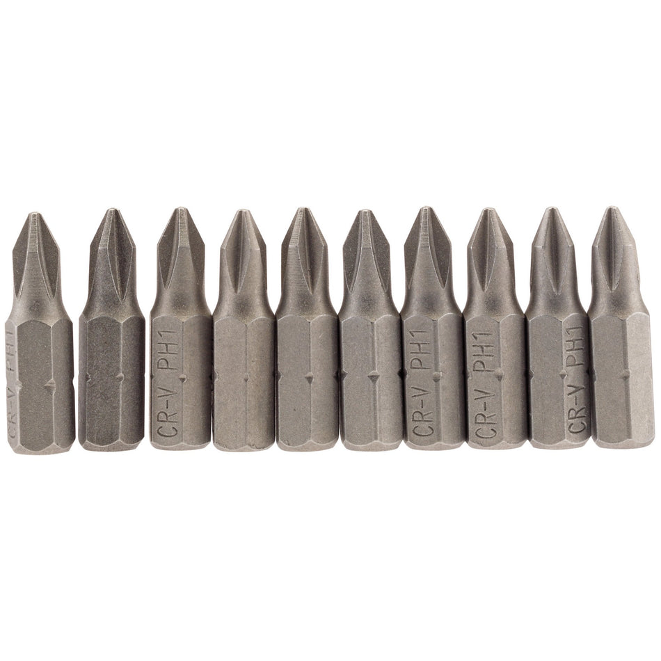 No.1 1/4" Hex. Cross Slot Insert Bit 25mm Long x 10: Model No. 25CS/10/B