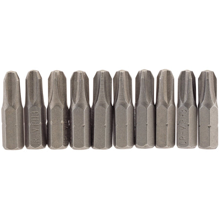 No.3 1/4" Hex. Cross Slot Insert Bit 25mm Long x 10: Model No. 25CS/10/B