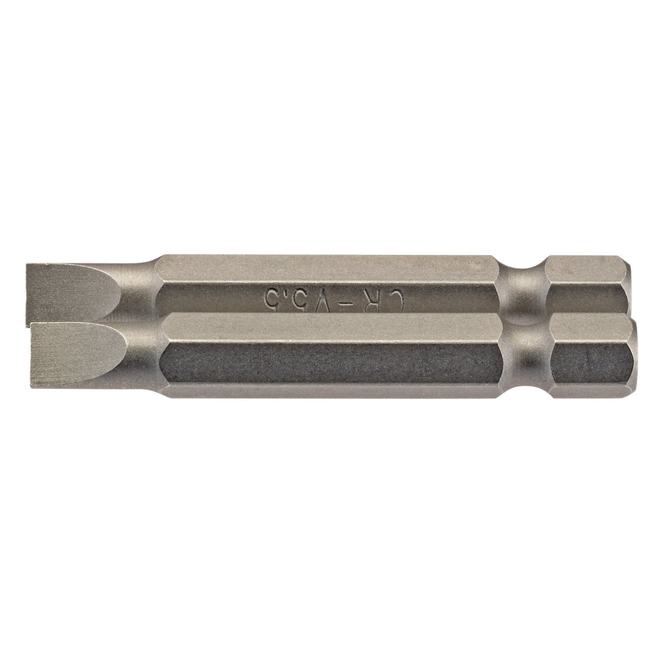 5.5mm 1/4" Hex. Plain Slot Insert Bit 50mm Long x 2: Model No. 50PS/2/B