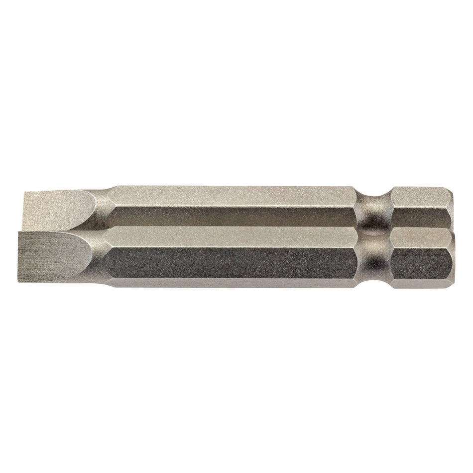 6mm 1/4" Hex. Plain Slot Insert Bit 50mm Long x 2: Model No. 50PS/2/B
