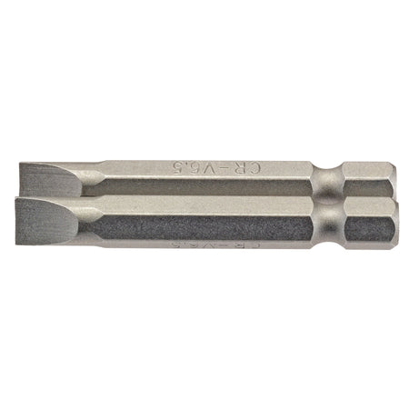 6.5mm 1/4" Hex. Plain Slot Insert Bit 50mm Long x 2: Model No. 50PS/2/B