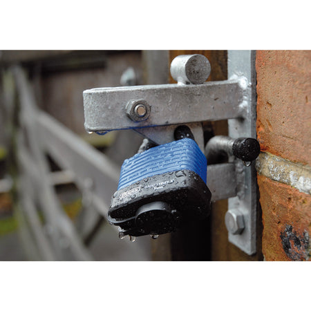 DRAPER 54mm Weatherproof Laminated Steel Padlock and 2 Keys with Hardened Steel Shackle and Bumper: Model No.8307/54