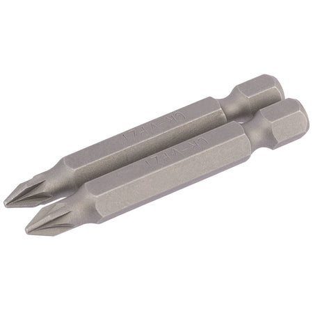 No.1 1/4" Hex. PZ Type Insert Bit 50mm Long x 2: Model No. 50PZ/2/B