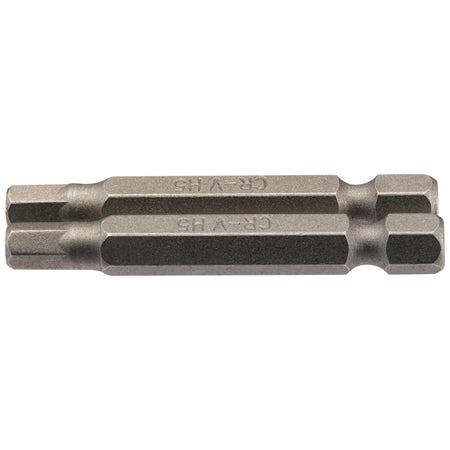 5mm 1/4" Hex. Hexagonal Insert Bit 50mm Long x 2: Model No. 50HX/2/B