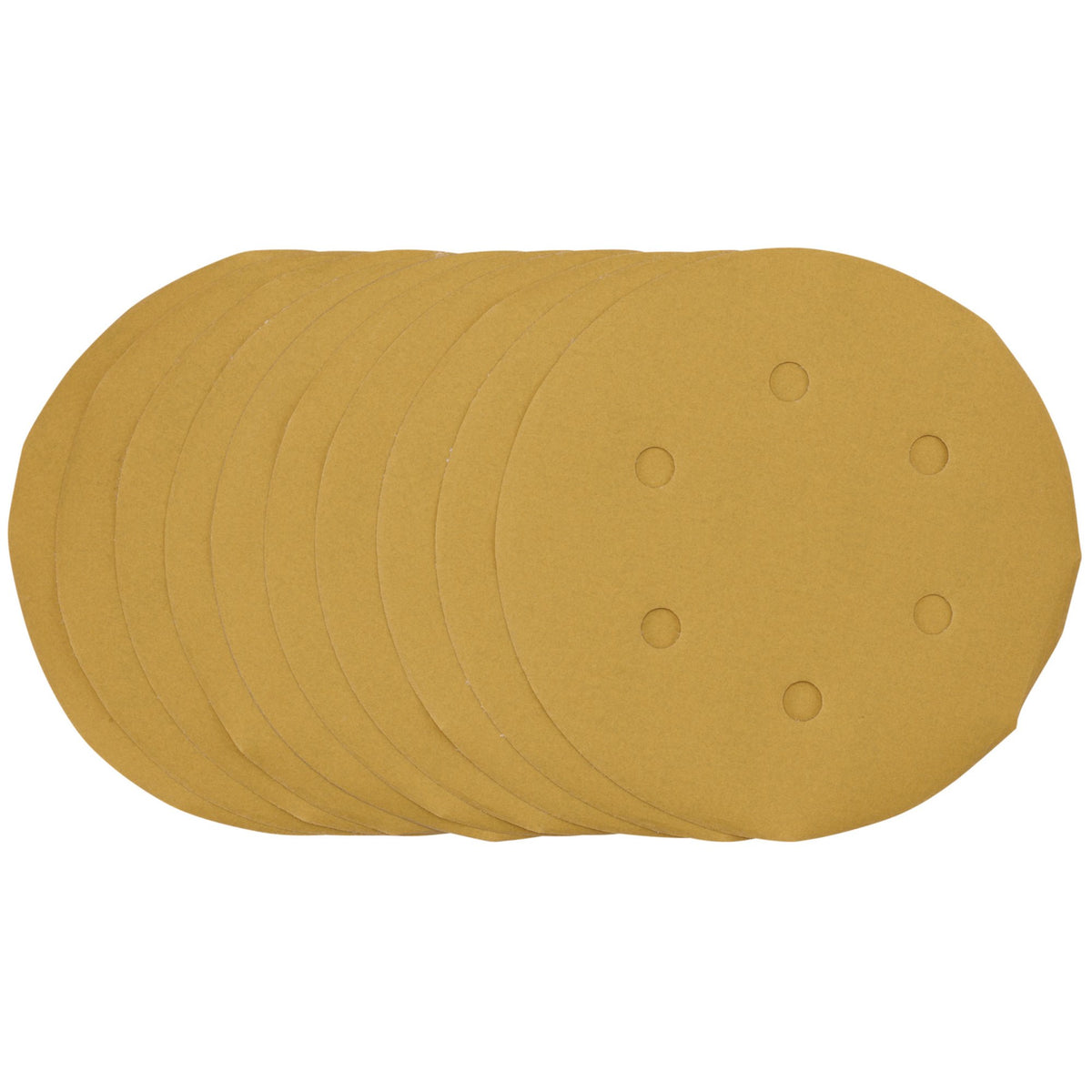Gold Sanding Discs with Hook & Loop, 150mm, 400 Grit (Pack of 10): Model No. SDHALG150