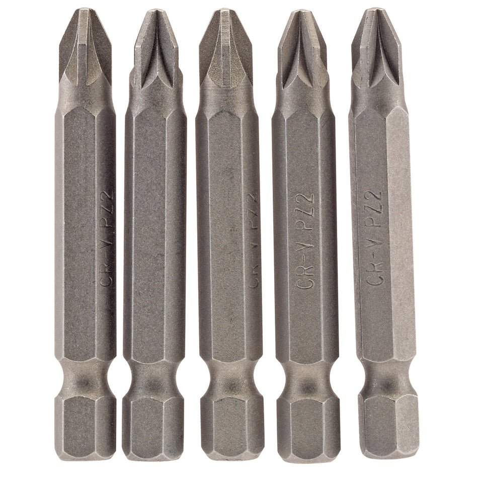 No.2 1/4" Hex. PZ Type Insert Bit 50mm Long x 5: Model No. 50PZ/5/B