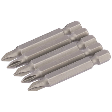 No.1 1/4" Hex. Cross Slot Insert Bit 50mm Long x 5: Model No. 50CS/5/B