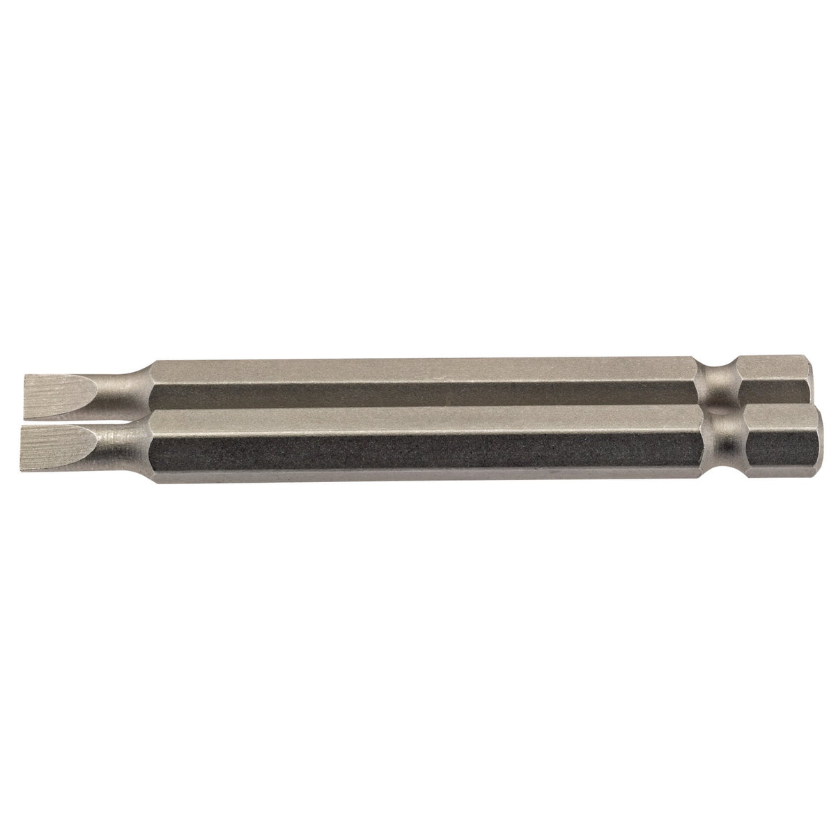 4.5mm 1/4" Hex. Plain Slot Insert Bit 75mm Long x 2: Model No. 75PS/2/B