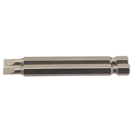 4.5mm 1/4" Hex. Plain Slot Insert Bit 75mm Long x 2: Model No. 75PS/2/B