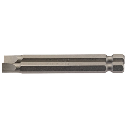 6mm 1/4" Hex. Plain Slot Insert Bit 75mm Long x 2: Model No. 75PS/2/B
