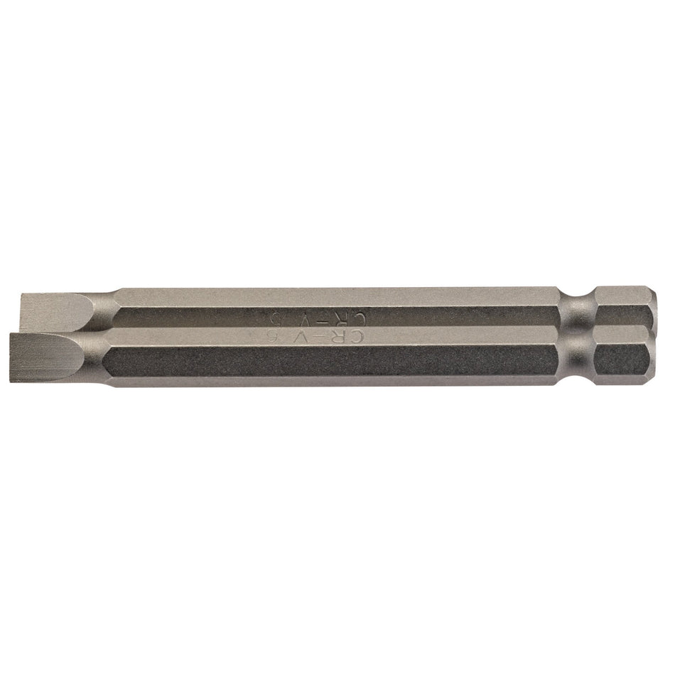 6mm 1/4" Hex. Plain Slot Insert Bit 75mm Long x 2: Model No. 75PS/2/B