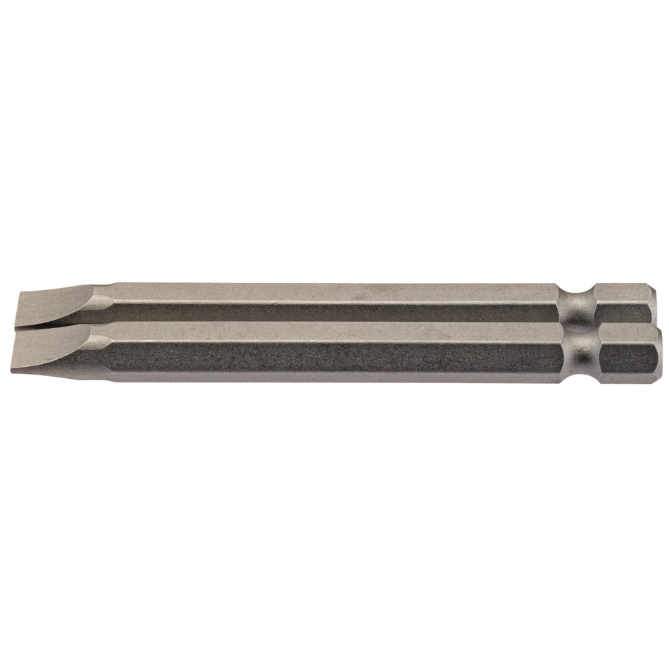6.5mm 1/4" Hex. Plain Slot Insert Bit 75mm Long x 2: Model No. 75PS/2/B