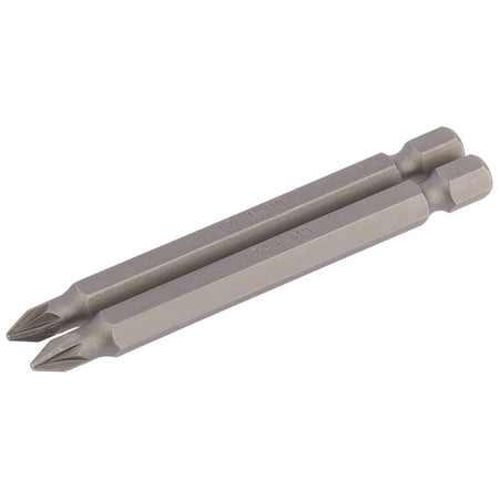 No.1 1/4" Hex. PZ Type Insert Bit 75mm Long x 2: Model No. 75PZ/2/B