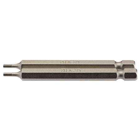 2mm 1/4" Hex. Hexagonal Insert Bit 75mm Long x 2: Model No. 75HX/2/B
