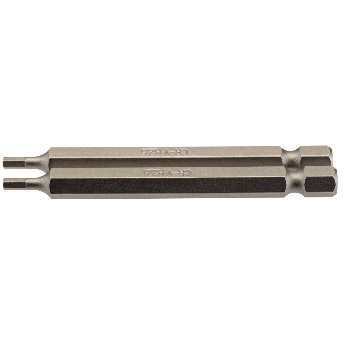 2.5mm 1/4" Hex. Hexagonal Insert Bit 75mm Long x 2: Model No. 75HX/2/B