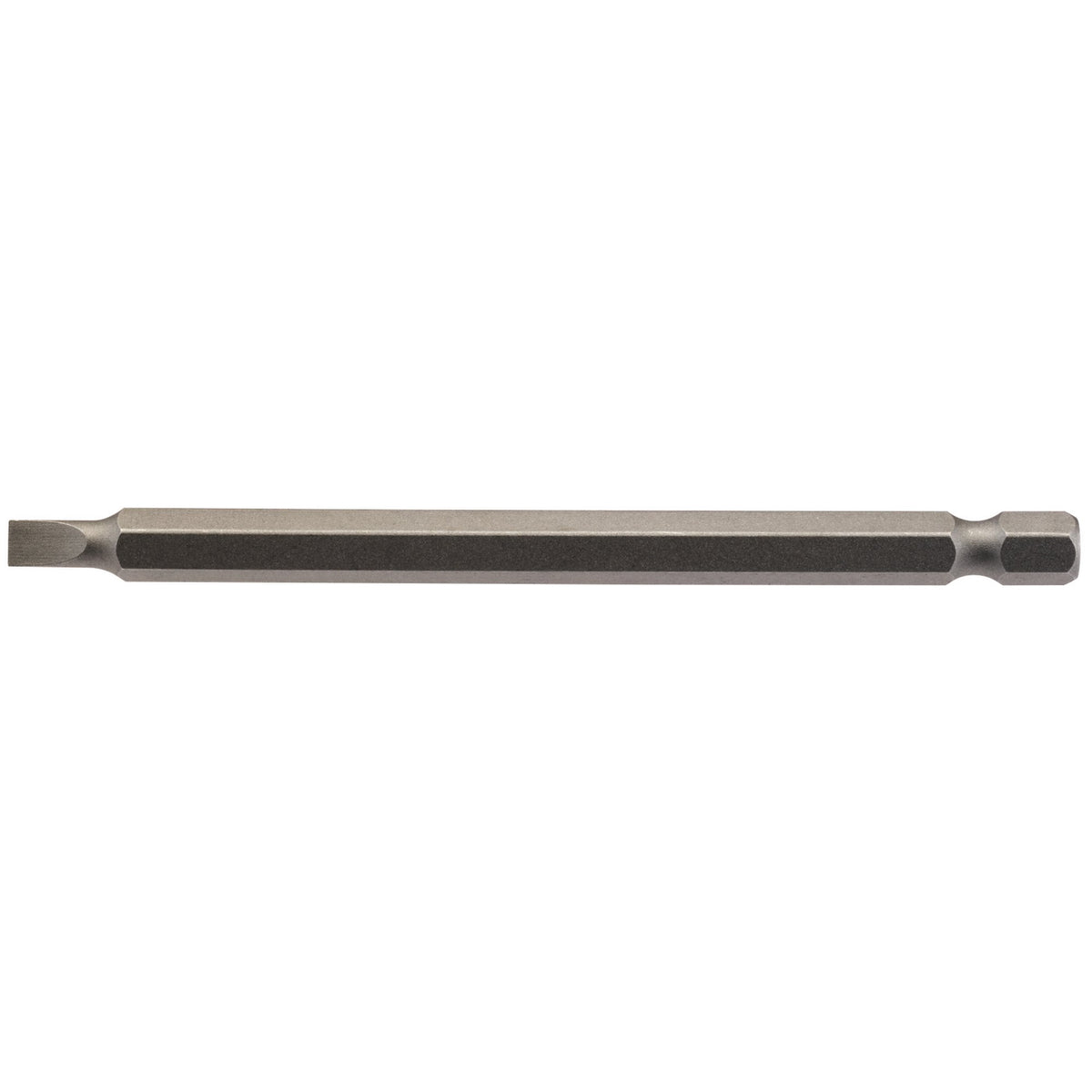 4.5mm 1/4" Hex. Plain Slot Insert Bit 100mm Long x 1: Model No. 100PS/1/B