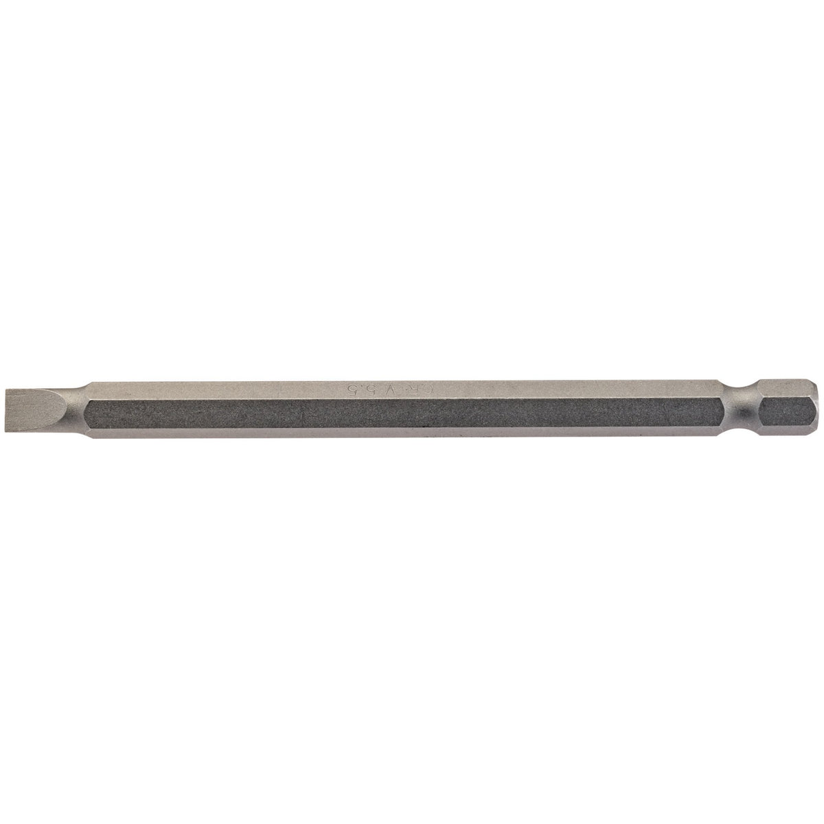 5.5mm 1/4" Hex. Plain Slot Insert Bit 100mm Long x 1: Model No. 100PS/1/B