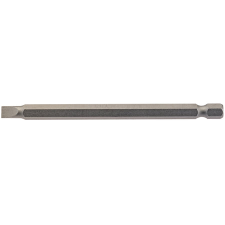 5.5mm 1/4" Hex. Plain Slot Insert Bit 100mm Long x 1: Model No. 100PS/1/B