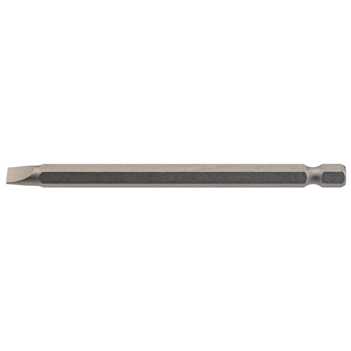 6mm 1/4" Hex. Plain Slot Insert Bit 100mm Long x 1: Model No. 100PS/1/B