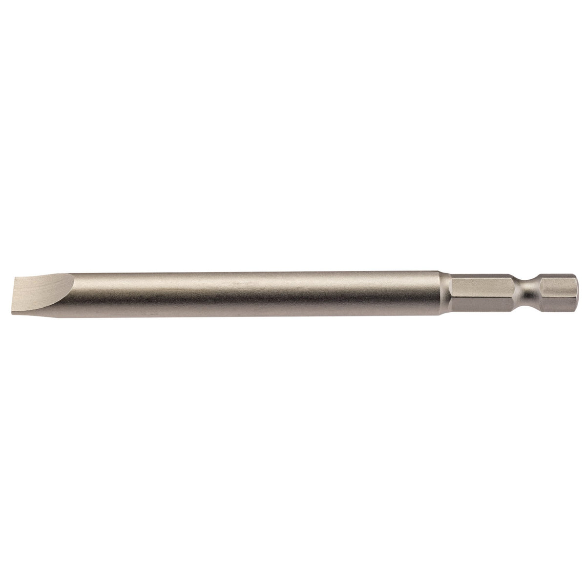 8mm 1/4" Hex. Plain Slot Insert Bit 100mm Long x 1: Model No. 100PS/1/B