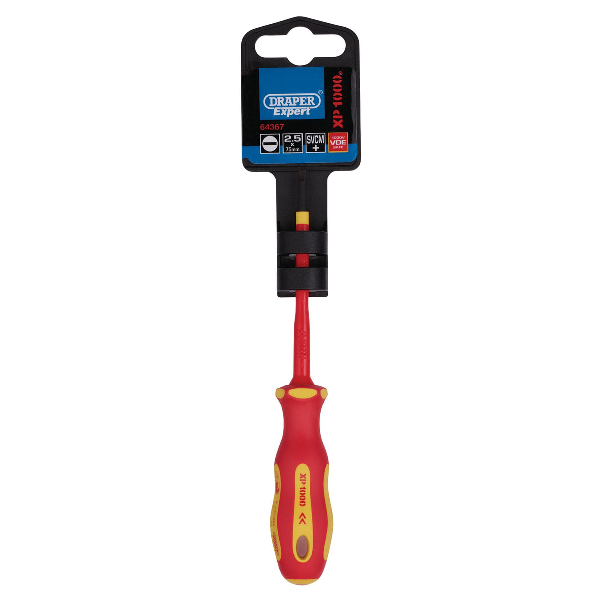 DRAPER Ergo Plus ; VDE 2.5mm x 75 mm Plain Slot Screwdriver: Model No.965