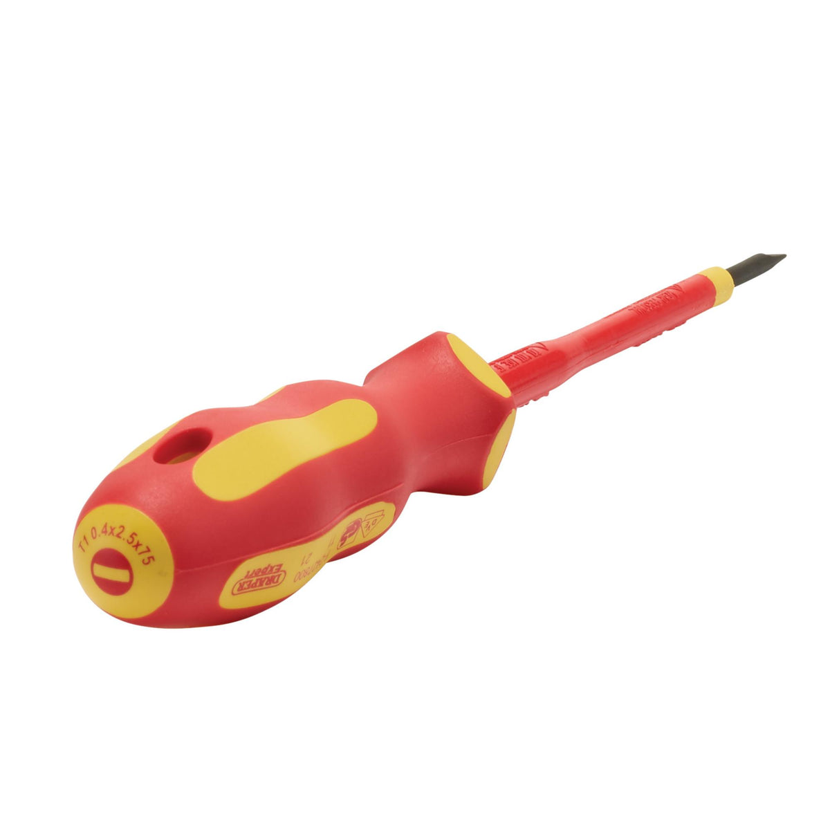 DRAPER Ergo Plus ; VDE 2.5mm x 75 mm Plain Slot Screwdriver: Model No.965