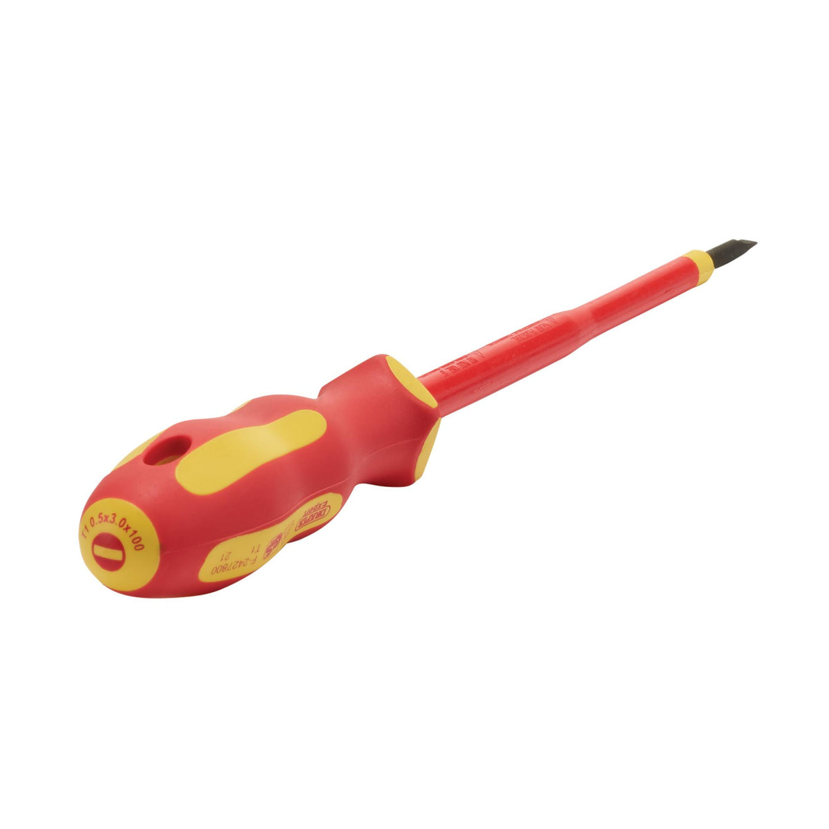 DRAPER Ergo Plus ; VDE 3.0 mm x 100mm Plain Slot Screwdriver: Model No.965