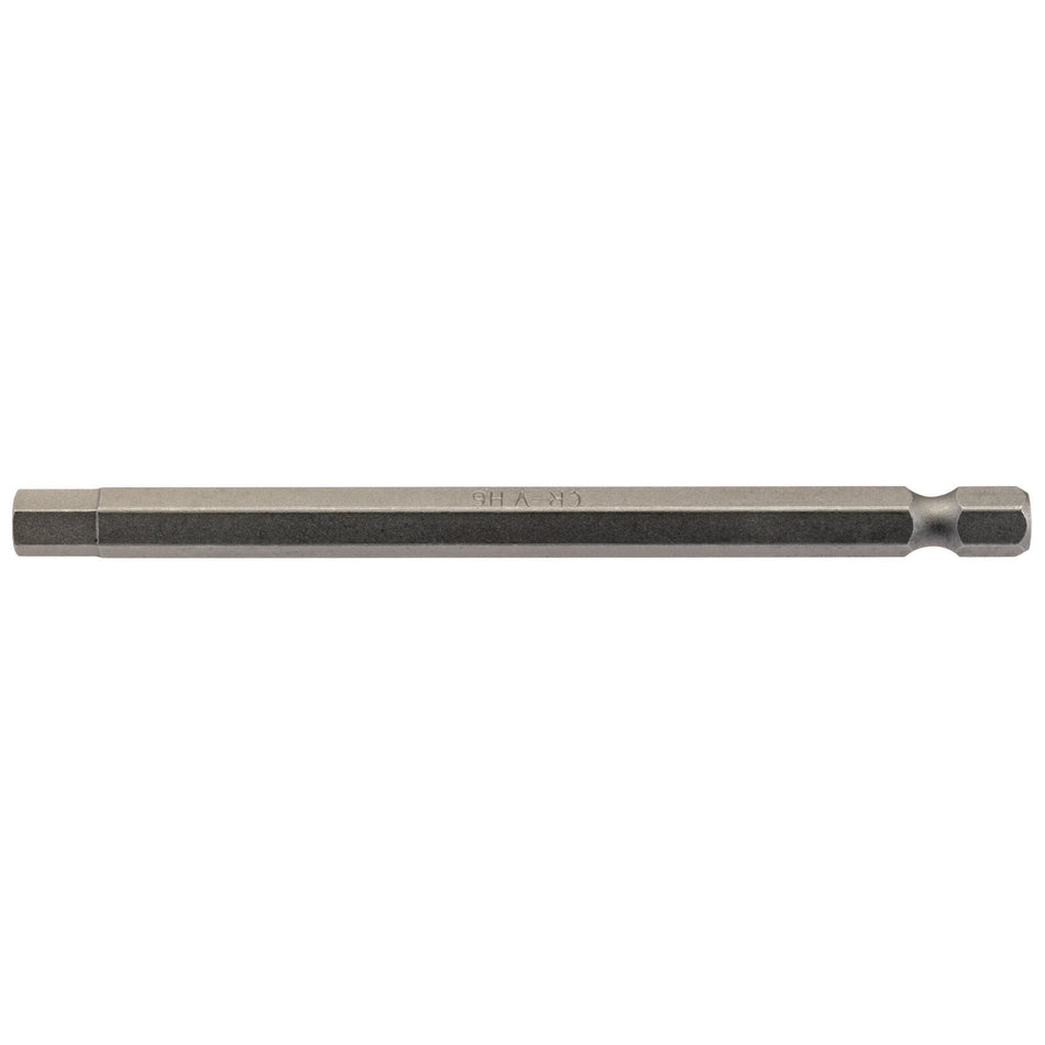 6mm 1/4" Hex. Hexagonal Insert Bit 100mm Long x 1: Model No. 100HX/1/B