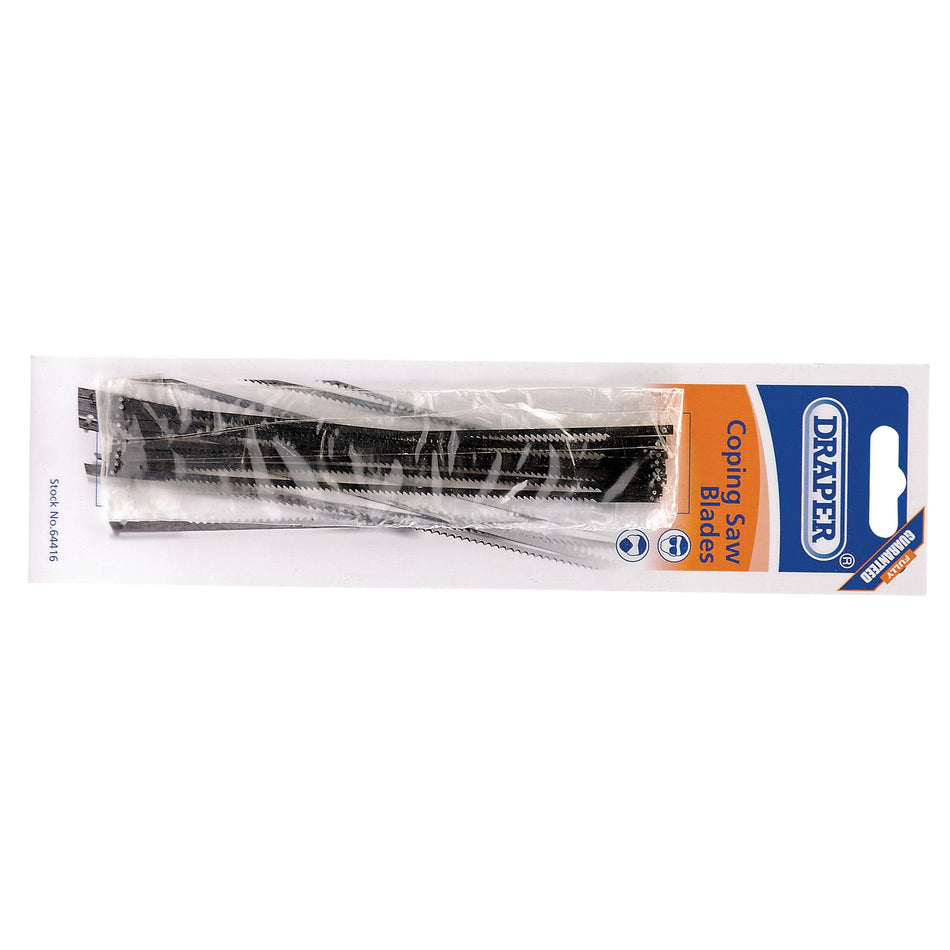 DRAPER 10 x 15tpi Coping Saw Blades for 64408 and 18052 Coping Saws: Model No.297/P