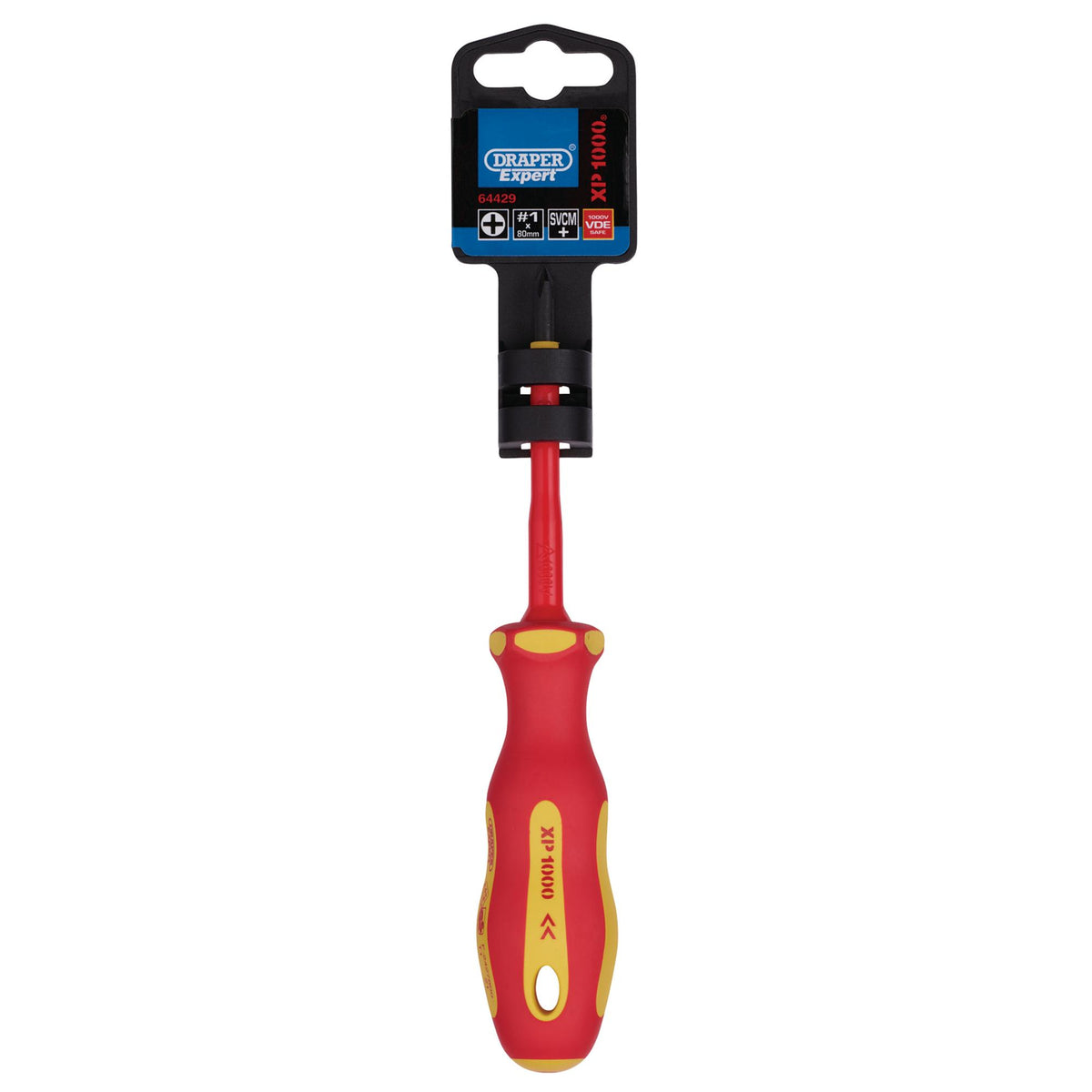 DRAPER Ergo Plus ; VDE No.1 x 80mm Cross Slot Screwdriver: Model No.965CS