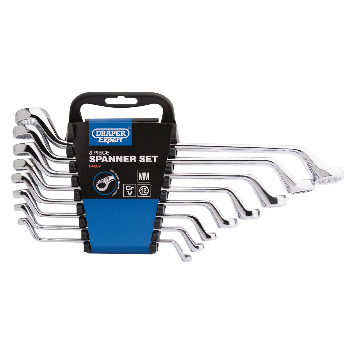 DRAPER Expert 8 Piece Hi-Torq ; Deep Offset Metric Ring Spanner Set: Model No.7105/8/MM