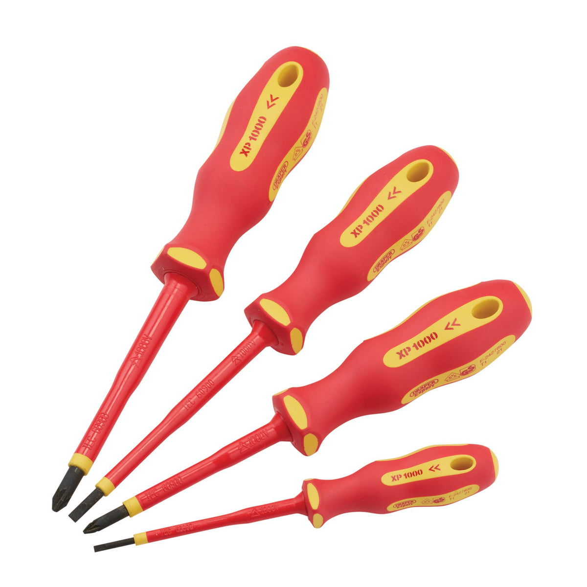 DRAPER Expert Ergo Plus ; 4 Piece VDE Screwdriver Set: Model No.965/4