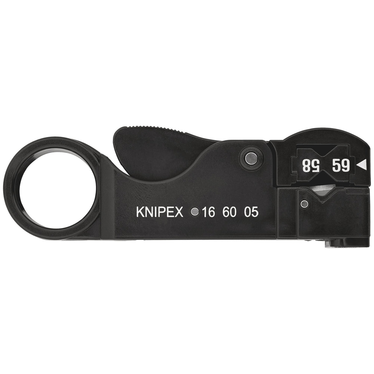 Knipex 4 - 10mm Adjustable Co-Axial Stripping Tool : Model No.16 60 05SB