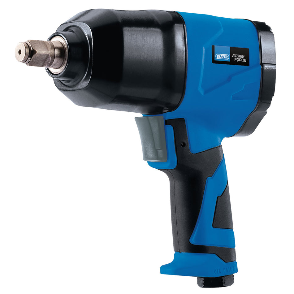 DRAPER Storm Force Air Impact Wrench with Composite Body (1/2in. Square Drive): Model No.SFAI12