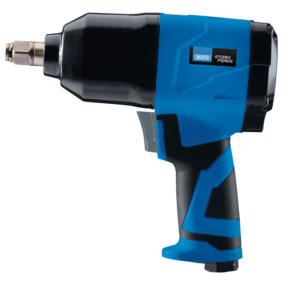 DRAPER Storm Force Air Impact Wrench with Composite Body (1/2in. Square Drive): Model No.SFAI12